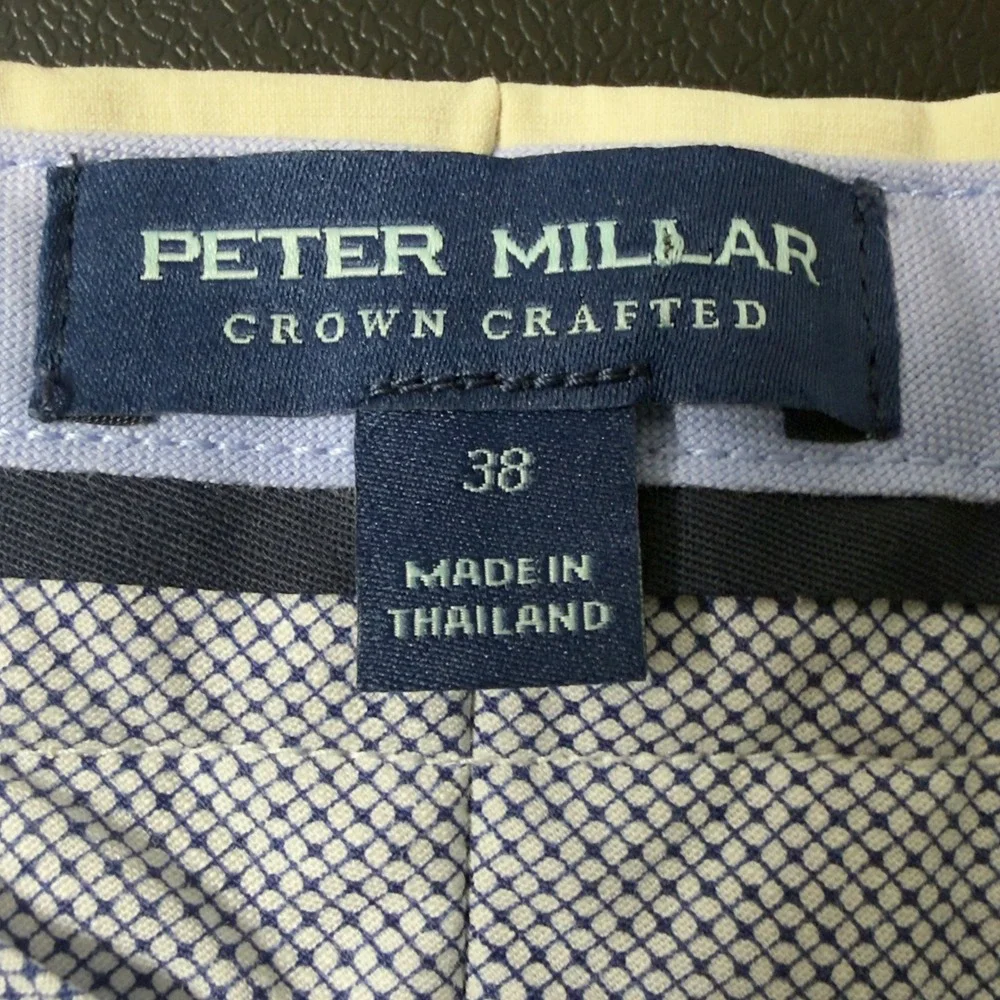 Peter Millar Surge Shorts Mens 38 Cream Good Crown Crafted Tailored Fit Golf